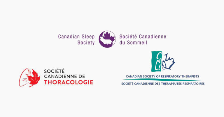 Message from the Canadian Thoracic Society, the Canadian Sleep Society, and the  Canadian Society of Respiratory Therapists